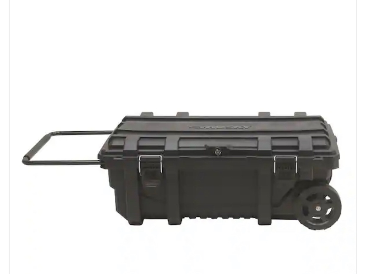 husky 23 in. 25 Gal. Black Rolling Toolbox with Keyed Lock