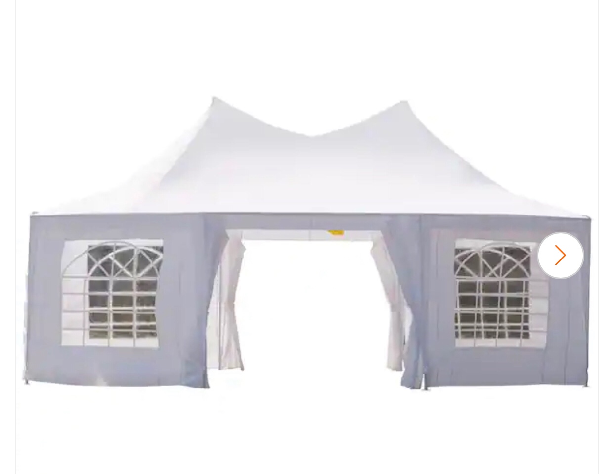 22 ft. x 16 ft. Large White UV Resistant Octagonal 8-Wall Party Canopy Gazebo Tent with Removable Side Walls 01-0005-002 BOX 3 of 3 ONLY