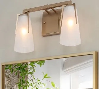 Nakaiah Dimmable Gold Vanity Light