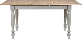 66" leg table with 15" butterfly leaf color rustic brown and grey