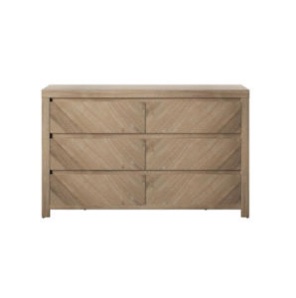 Twin star six drawer dresser natural oak