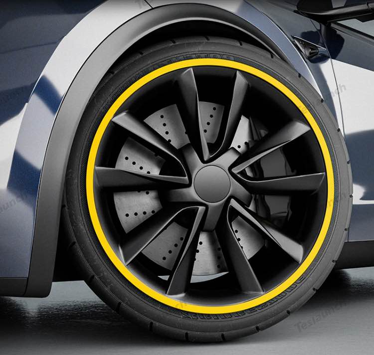 Aluminum Alloy Wheel Rim Protector- 19" Yellow (4pcs