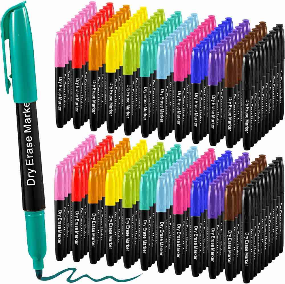 Harloon 240 Pcs Dry Erase Markers Whiteboard Markers Fine Tip White Board Dry Erase Marker Low Odor Whiteboard Markers Pen 12 Colors Dry Erase Board Markers Dry Erase Pens for Home Office Classroom