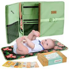 munimu Portable Changing Pad for Baby Changing Station, Inside The Diaper Clutch: Changing Mat Portable, Wipes Dispenser for Diaper Bag & Multiple Pockets for On-The-Go, Best Baby Gift
