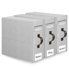 TIPGO 3 Pack Bed Sheet Organizers and Storage, Foldable Sheet Organizer for linen closet (Queen & King Size), Sheet Holders with Window for Bedding Sheets, Duvet Covers and Pillow Cases (Grey)