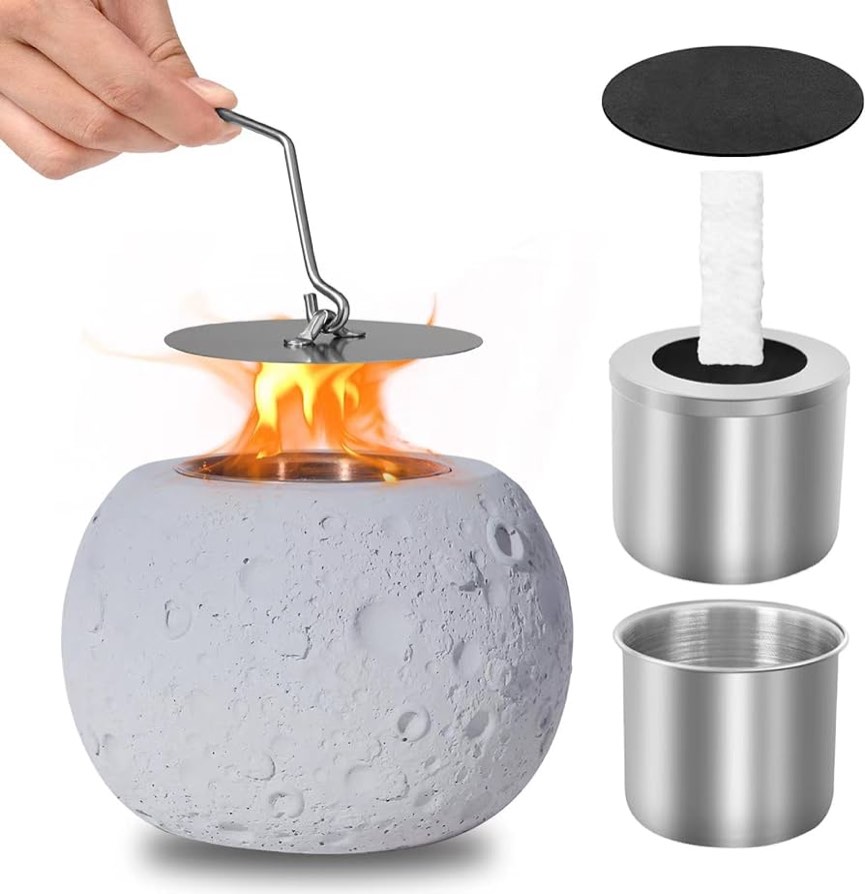 Tabletop Fire Pit Portable Fire Pit with Mini Tabletop Smores Maker Smokeless Fireplace for Indoor&Outdoor, Gift