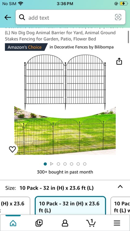 Decorative Garden Metal Fence 10 Pack, 32 in (H) x 23.6 ft (L) No Dig Dog Animal Barrier for Yard, Animal Ground Stakes Fencing for Garden, Patio, Flower Bed
