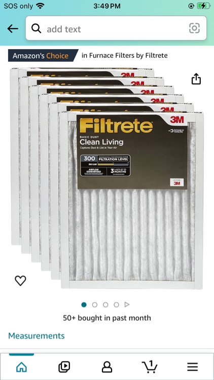 Filtrete Clean Living Basic Dust Filter, MPR 300, 16 x 25 x 1-Inches 6-Pack