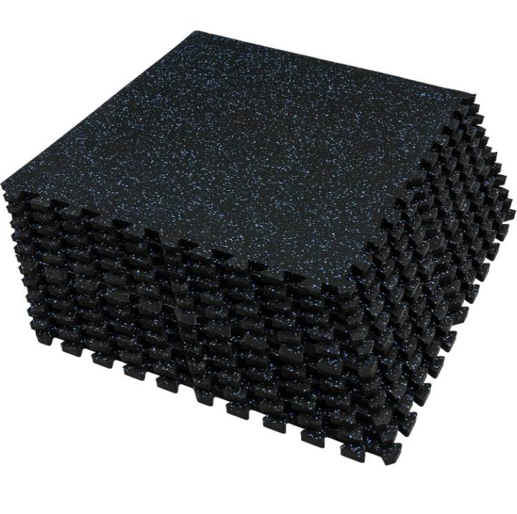 SUPERJARE 0.56“ Thick Exercise Equipment Mats, EVA Foam Mats with Rubber Top, Interlocking Rubber Floor Tiles for Home Gym and Fitness Room, Protective Flooring Mat