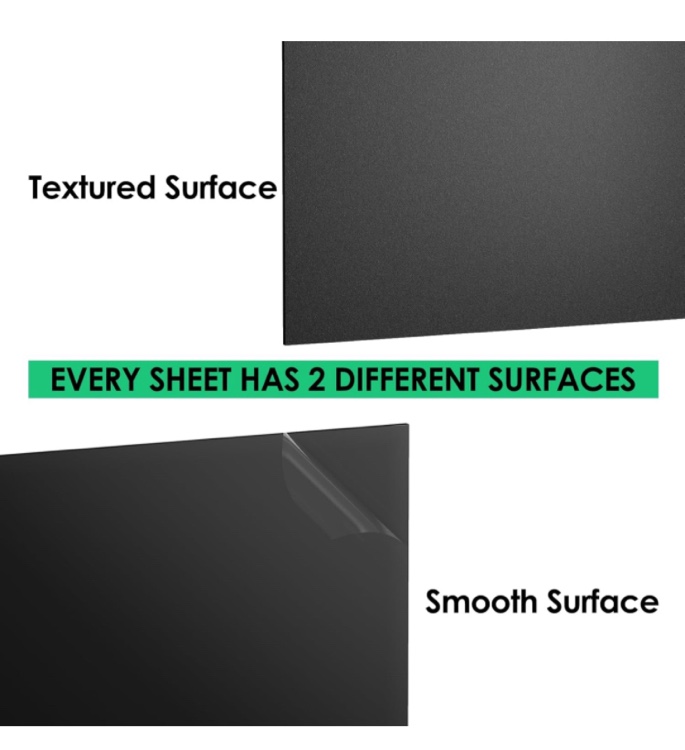 CREGEAR Black ABS Plastic Sheet 1/8" Thick 3mm - 36" x 12", Long Black Plastic Sheet Rigid Thermoplastic Sheet for Sign, Craft, DIY Display Project, 2 Different Surfaces - Texture & Smooth (Pack of 1)
