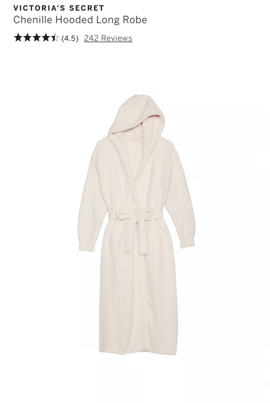 VICTORIA'S SECRET Chenille Hooded Long Robe