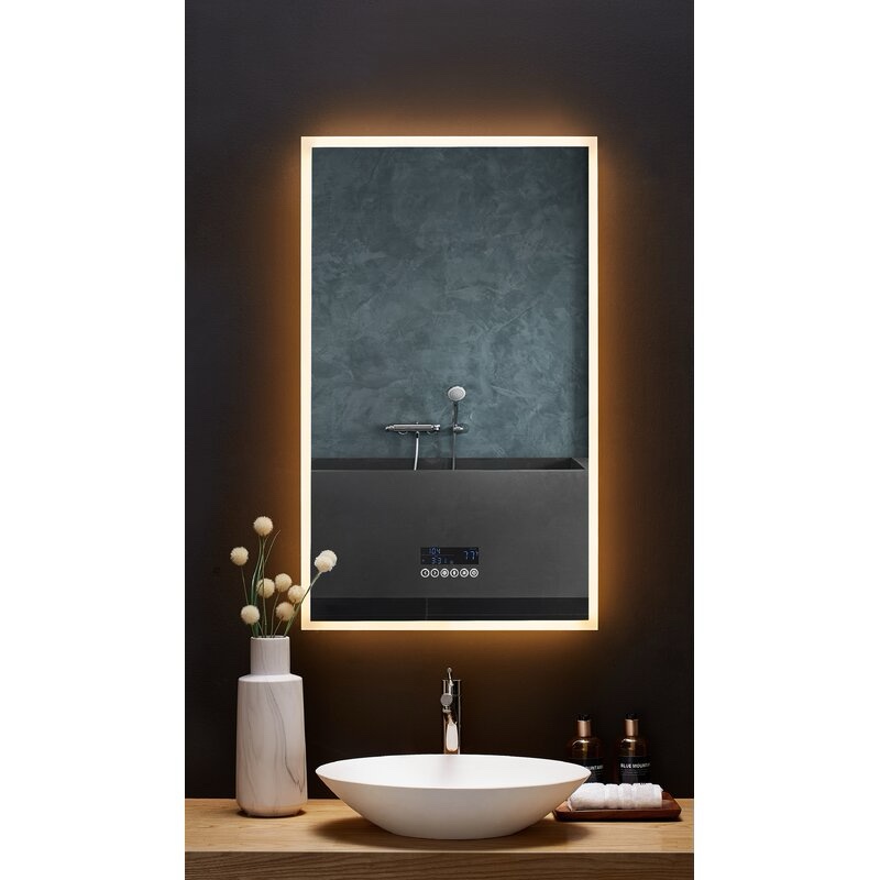 Immersion Flat LED Wall Mirror See More by Ancerre Designs