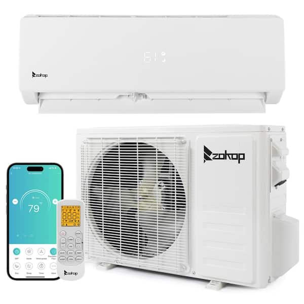 Karl home 21 SEER 12000 BTU 1-Ton Wi-Fi Ductless Mini Split Air Conditioner and Heat Pump Variable Speed Inverter - 230/208-Volt