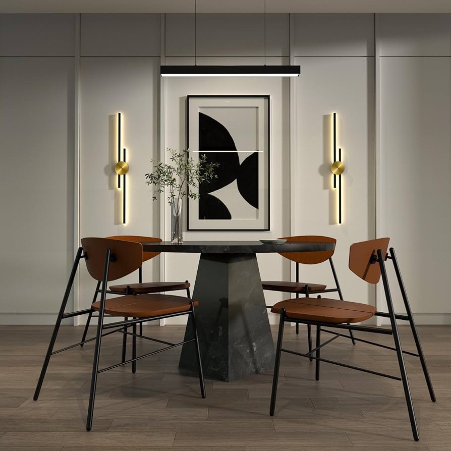 (3) Elles Minimalist Light 25” LED Sconce Dimmable Gold + Warm  (BID IS FOR 3 SCONCES TOTAL MSRP $263 Each.)