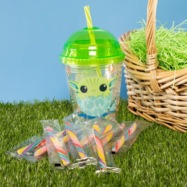 STAR WARS: THE MANDALORIAN Grogu Mini Dome Tumbler with Candy Sticks, 1.69 oz