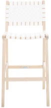Adah leather bar stool white 