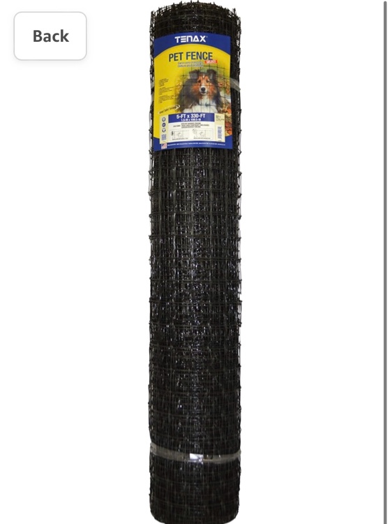 Tenax 2A140076 Pet Fence, 5' x 330', Black
