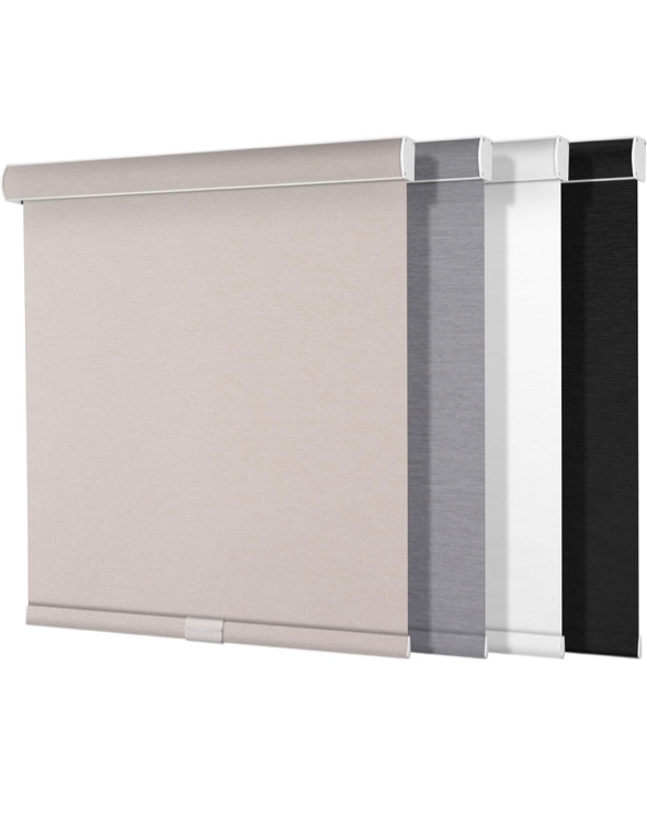 Boolegon Blackout Roller Shades for Windows Cordless Roller Blinds with Cassette Valance Roller Window Blinds Thermal Insulation Energy Saving Shades for Home Door Office,Beige,Custom Sizes