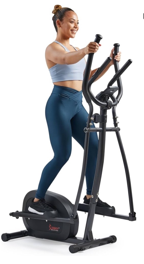 Sunny Health & Fitness SF-E902 Air Walk Trainer Glider w/ LCD Monitor