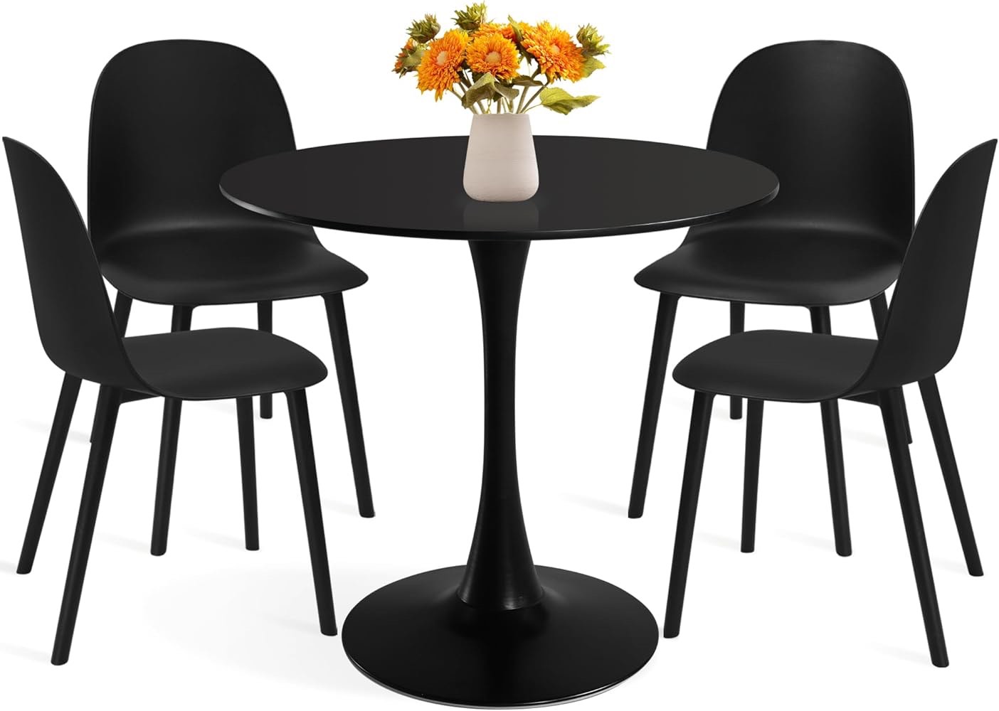 Mid Century Modern 4 with Chairs in Dining Room, Small Kitchen, Office, Cafe, Restaurants