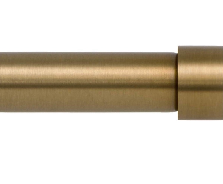ivilon drapery window curtain rod - end cap style design 1 inch pole. 72 to 144 inch color warm gold