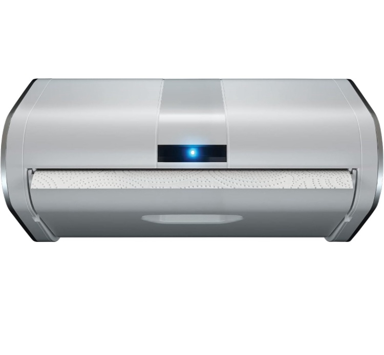 Innovia Automatic Paper Towel Dispenser. Touchless Technology. Works with Most Paper Towel Brands and Sizes. Dispenses The Number of Sheets You Need. White, Under Cabinet Mounted.