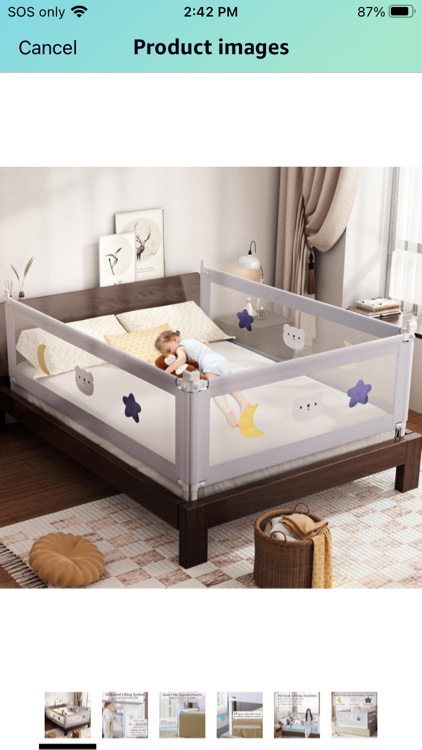 omzer Bed Rail for Toddlers - (3 Pack) Toddler Bed Rails with Double Child Lock, Bed Rail for Baby Kids with Pattern, Infants Height Adjustment Guardrail for Queen Size Bed - 3 Pack, 78.7x78.7x59”