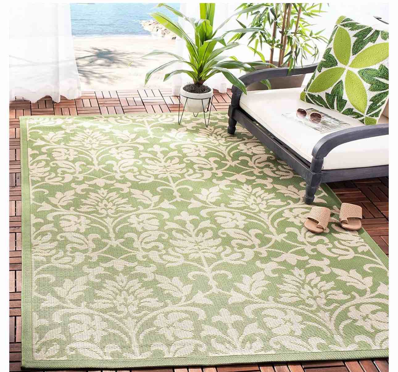 5' x 8' Olive Natural, Non-Shedding & Easy Care Area Rug