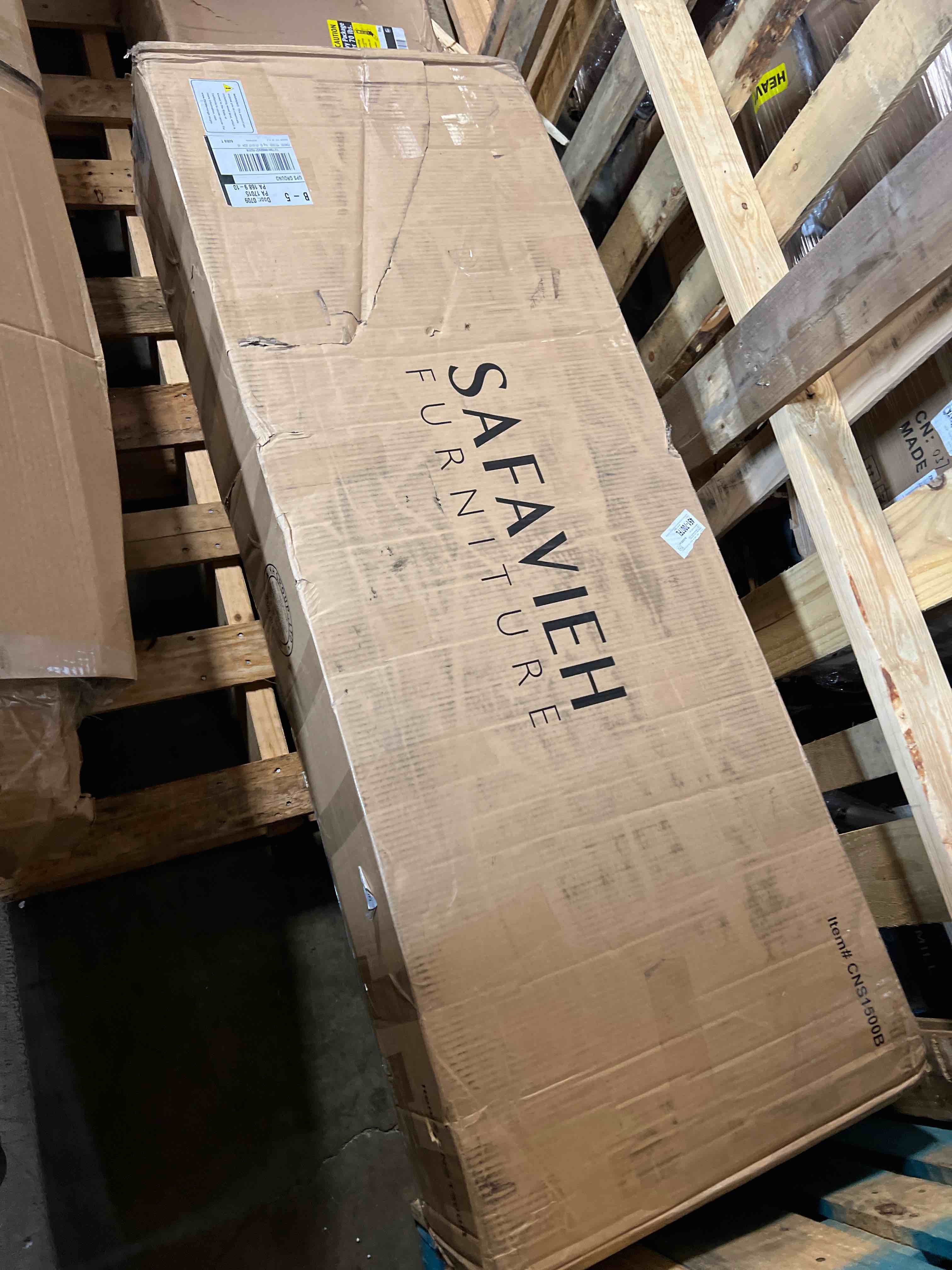 CNS1500B Omara 2 Tier Console Table, Walnut