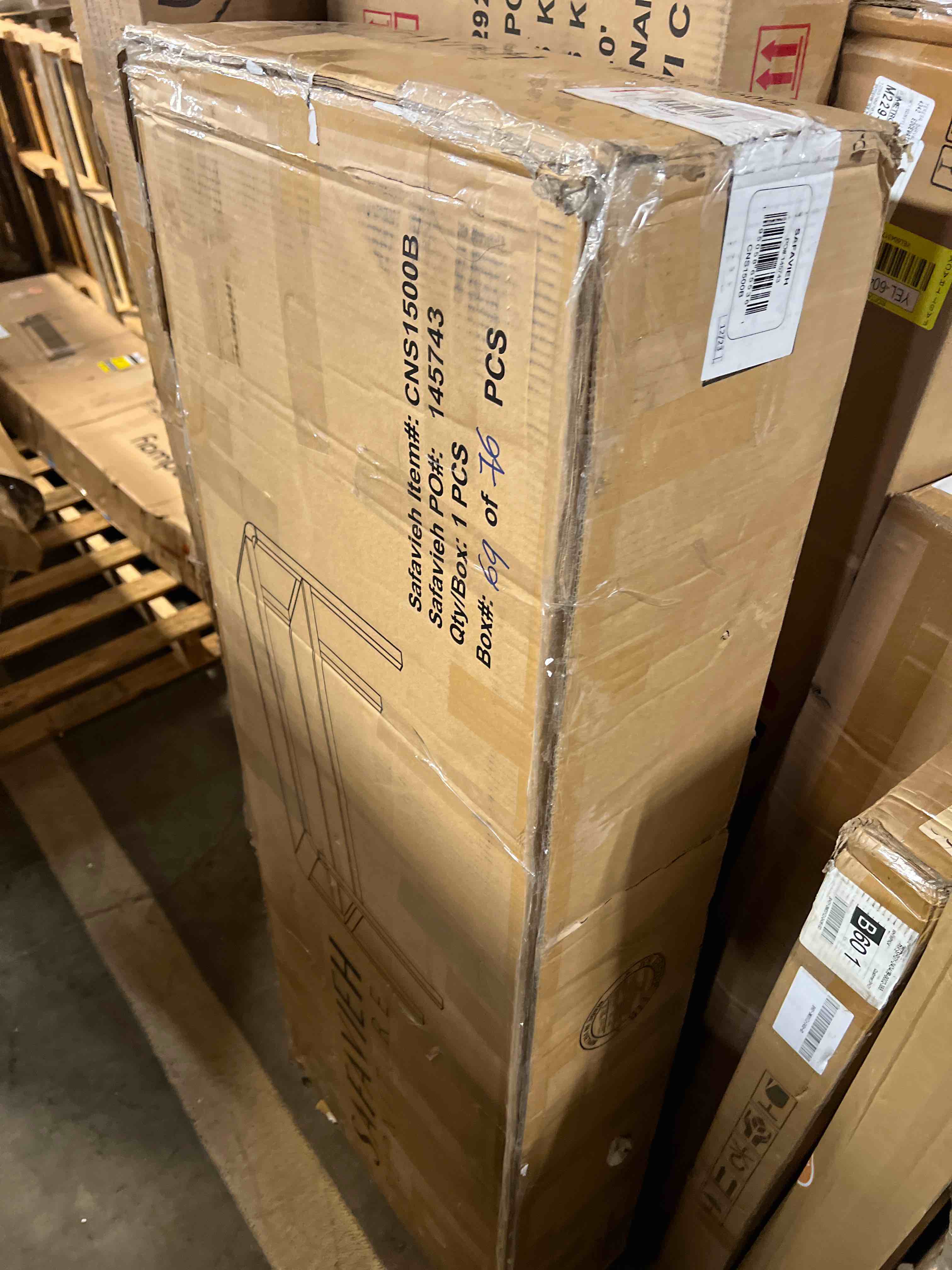 CNS1500B Omara 2 Tier Console Table, Walnut