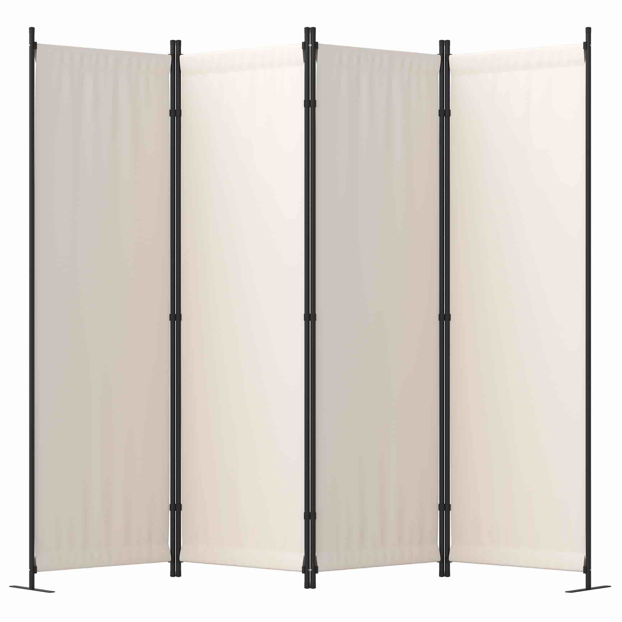 Room Divider, 4 Panel Folding Privacy Screen, 88” Portable Separating with Metal Feet, Partition Room Dividers, Lightweight Freestanding Wall Divider Screen for Office Bedroom Hospital(White, 4 Panel)