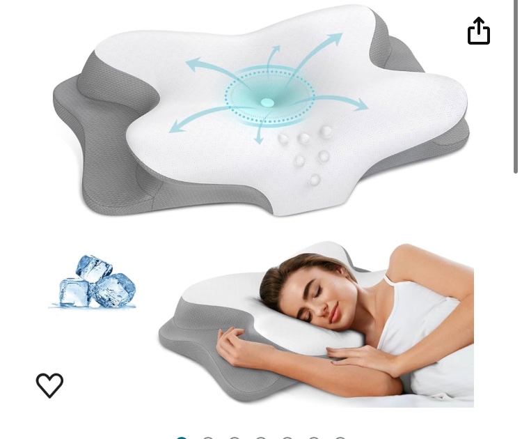 Cervical Neck Pillow - Cooling Pillow for Neck Pain Relief, Ergonomic Contour Side Sleeper Pillow for Sleeping, Orthopedic Memory Foam Pillows for Back & Stomach Sleepers with Pillowcase