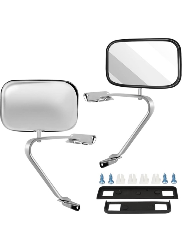 ECCPP Manual Side View Mirrors Plastic Pair Set for Ford for F-Series for F150 for F350 Bronco Pickup Truck SUV