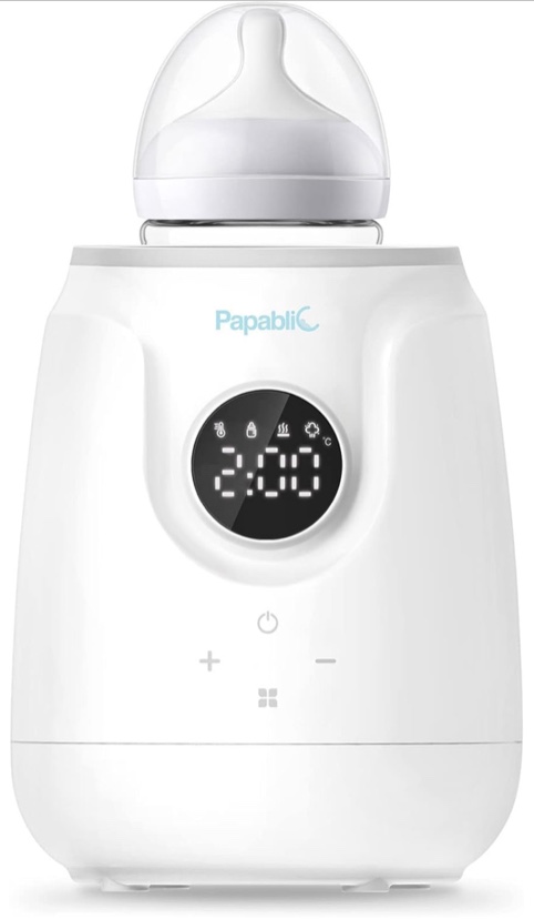 Papablic 5-in-1 Ultra-Fast Baby Bottle Warmer for Breastmilk with Digital Timer and Automatic Shut-Off