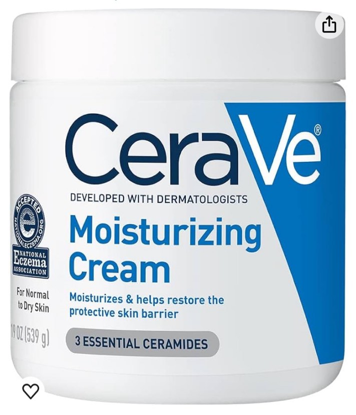 CeraVe Moisturizing Cream Jar for Face and Body for Normal to Dry Skin, 19oz
