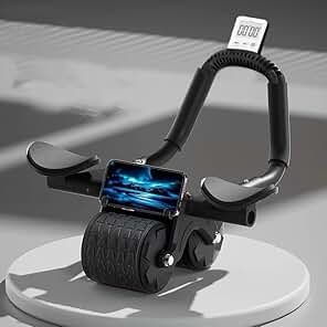 2023 New Ab Roller Wheel with Knee Mat &Timer, Automatic Rebound Abdominal Wheel, Ab Abdominal Exercise Roller with Elbow Support, Abs Workout Equipment Ab Exercise Roller for Women Men