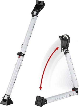 Master Lock Compact Door Stopper Folding Security Bar, Adjustable for Hinged and Sliding Doors, White, 270EC