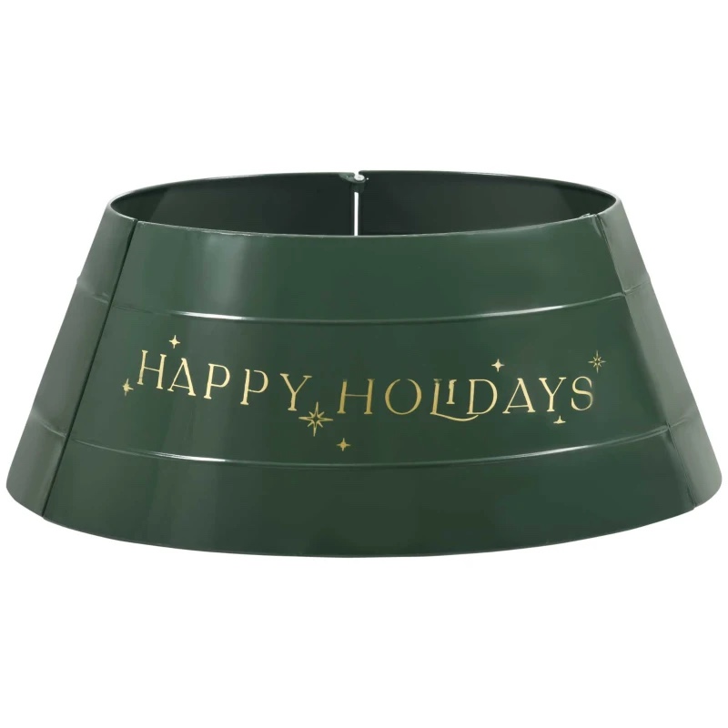 HOMCOM Christmas Tree Collar, Steel Tree Ring Skirt, Home Xmas Decoration for Christmas Tree, 26" x 26" x 11", Green 