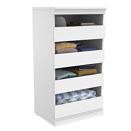 ClosetMaid 4561 Modular Closet Storage Stackable Unit with 4-Drawers- White - 456100 - 075381045612