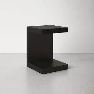 Zebulon End Table with Storage black oak
