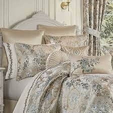 j Queen Jacqueline King 4 Piece Comforter Set Bedding Blue