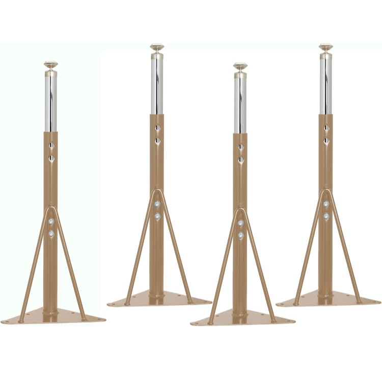 Factory Direct Partners Replacement Standard Swivel Glide Table Legs for FDP Activity Tables, Adjustable Height 19-30 inches, Includes Legs and Hardware ONLY (4-Pack) - Sand, 11024-SD