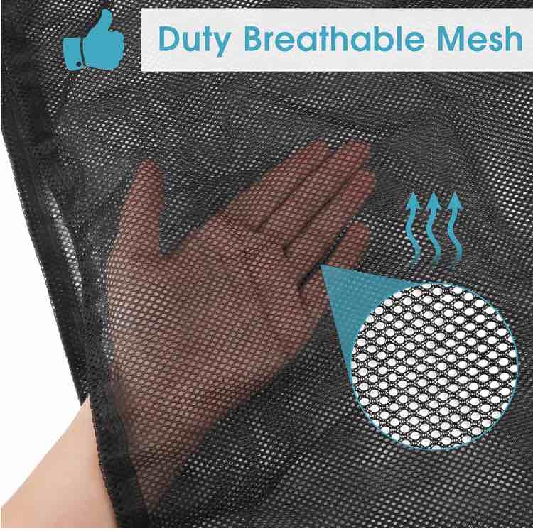 2 Pack Mesh Laundry Bags, 23 x 34 Inches Heavy Duty Mesh Laundry Bag, Large Laundry Drawstring Bag for College, Dorm, Travel, Family and Apartment Dwellers, Black