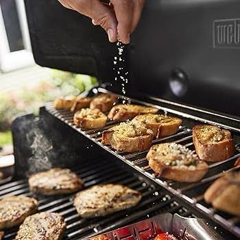 Condition photo showing New/Like New for weber genesis e-325 liquid propane gas grill for outdoor cooking, 3 burners, black – porcelain-enameled, cast-iron grates, pureblu burners & sear zone
