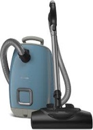 Condition photo showing New/Like New for miele guard l1 bagged canister vacuum cleaner with airclean filter, electro plus floorhead, allteq universal floorhead, led display panel, in nordic blue/space grey