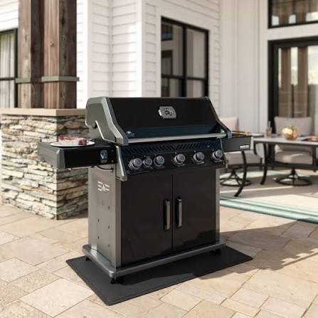 napoleon rogue pro 625 natural gas grill with infrared side burner, black, durable 6-burner cooking power