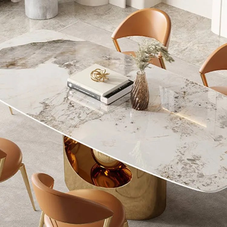 Condition photo showing New/Like New for rosaleigh by everly quinn table base color: gold | size: 29.5"h x 55.1"l x 31.5"w