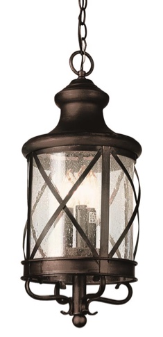 Condition photo showing New/Like New for trans globe lighting lighting 4-light large rubbed oil bronze traditional seeded glass lantern (specifically model #5126 rob)