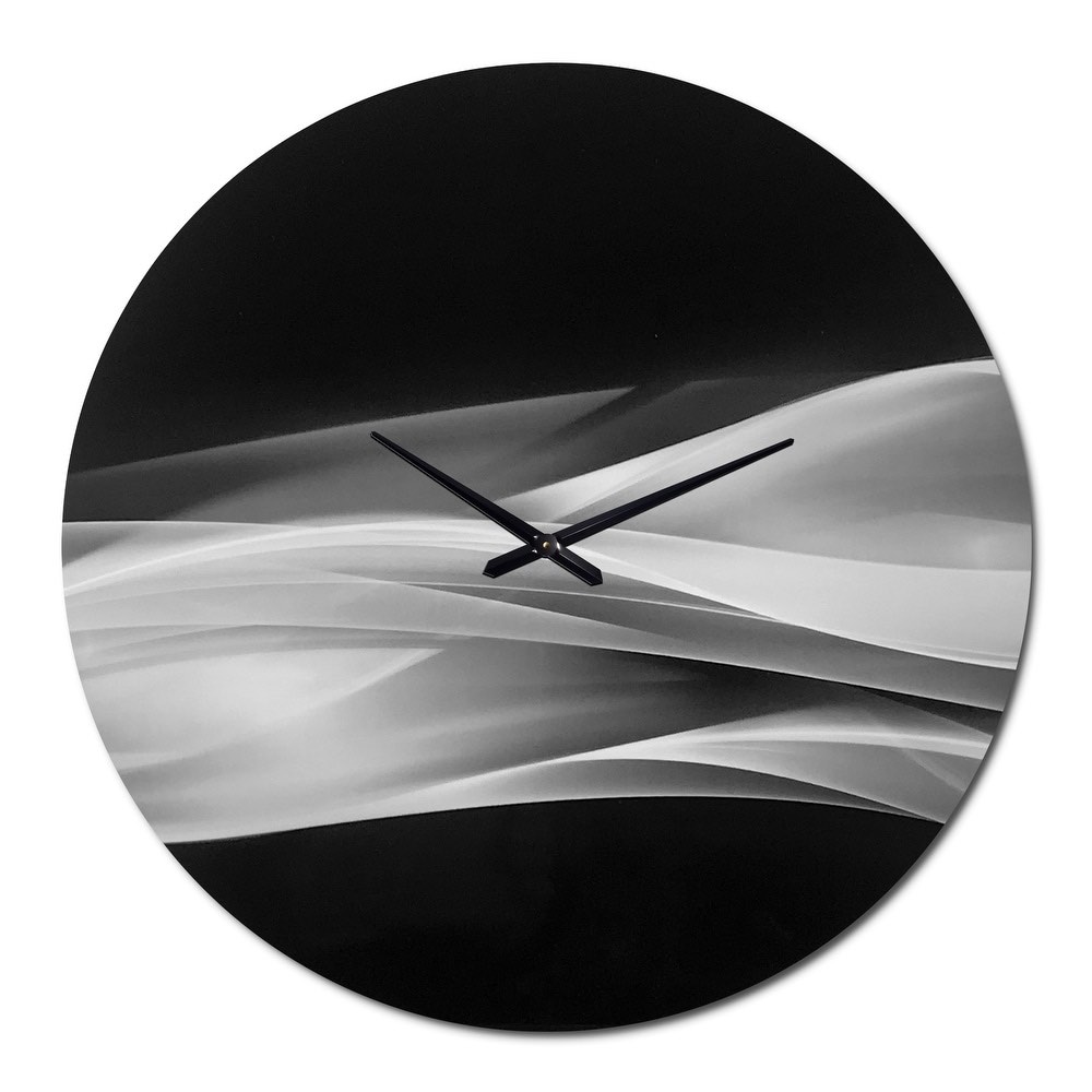 Condition photo showing New/Like New for designart 'glittering silver pattern' oversized modern wall clock - 36 in. wide x 36 in. high