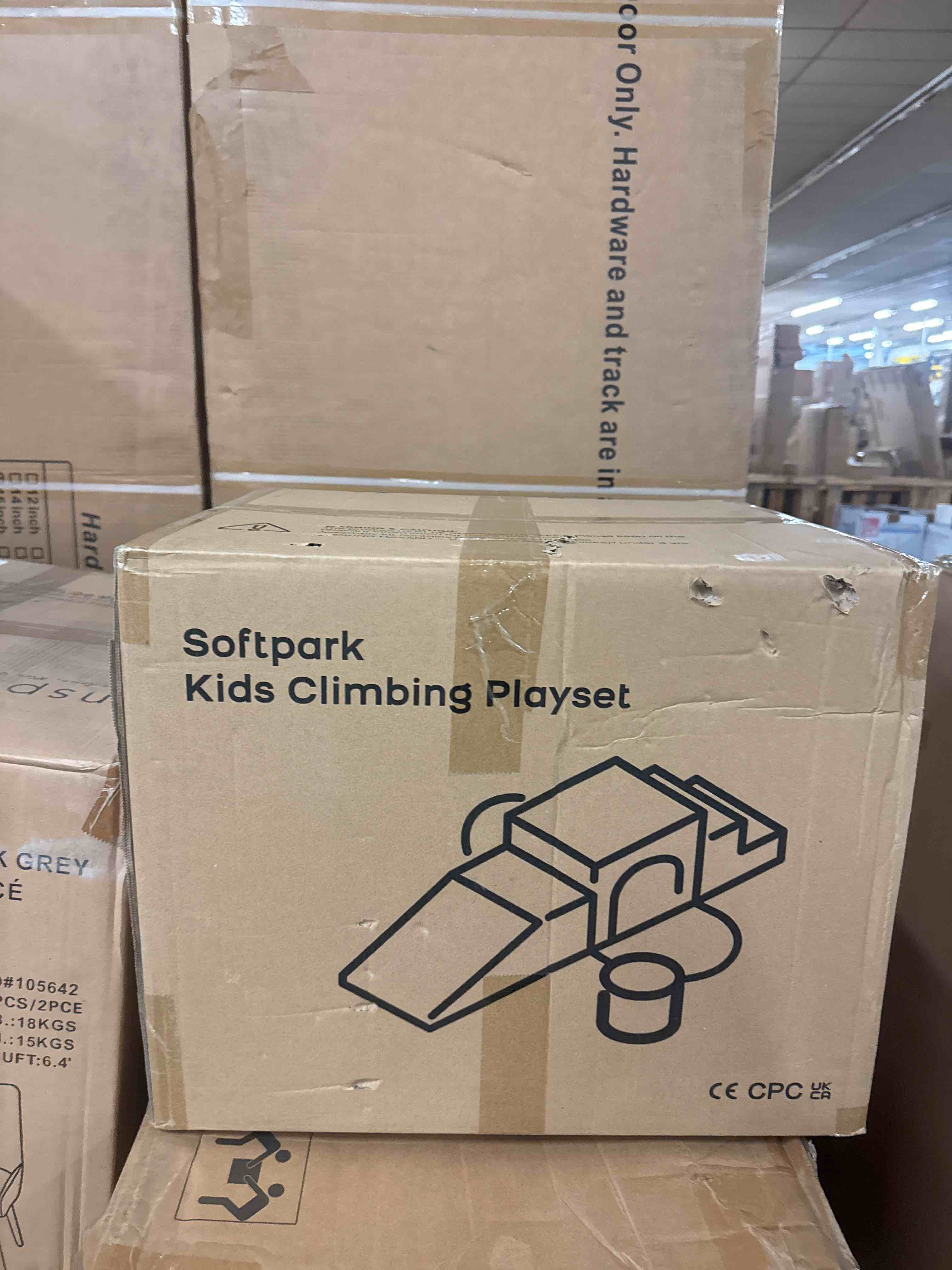 Condition photo showing New/Like New for softpark soft climber and foam sofa, foam